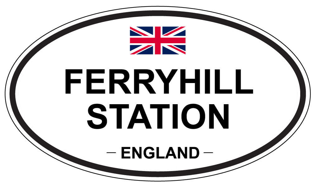 FERRYHILL STATION, England - Oval Magnet