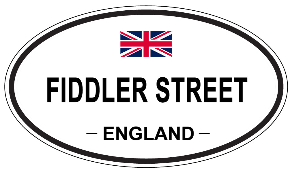 FIDDLER STREET, England - Oval Magnet