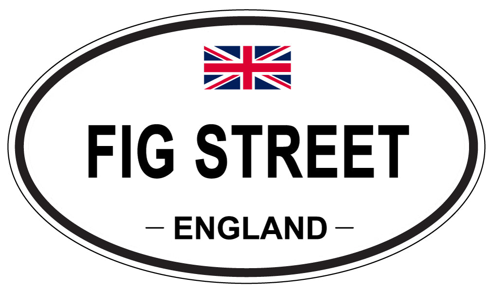 FIG STREET, England - Oval Magnet