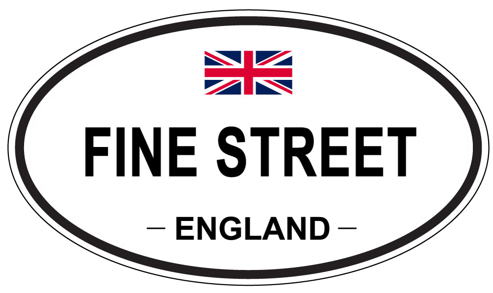FINE STREET, England - Oval Magnet