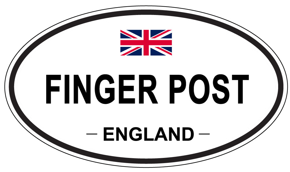 FINGER POST, England - Oval Magnet