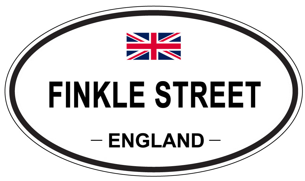FINKLE STREET, England - Oval Magnet