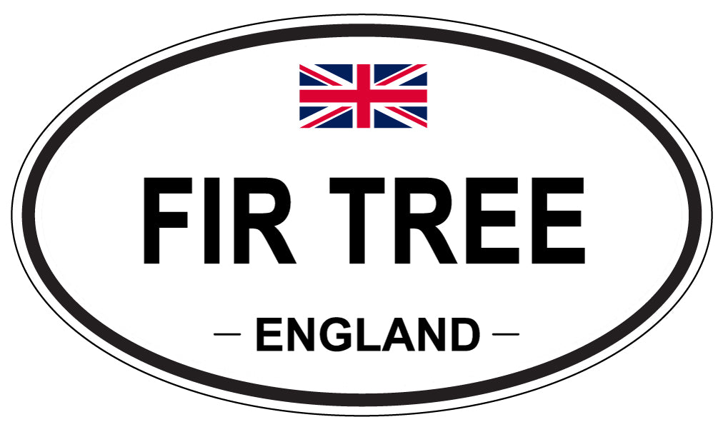 FIR TREE, England - Oval Magnet