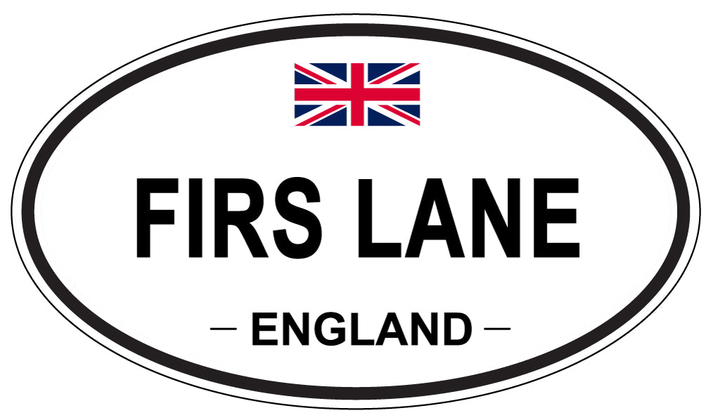 FIRS LANE, England - Oval Magnet
