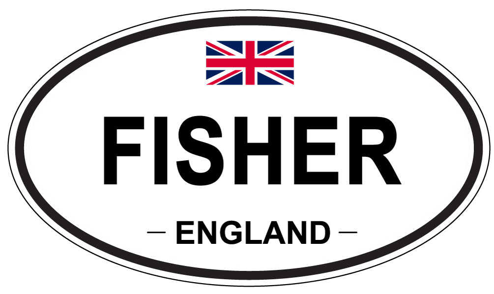 FISHER, England - Oval Magnet
