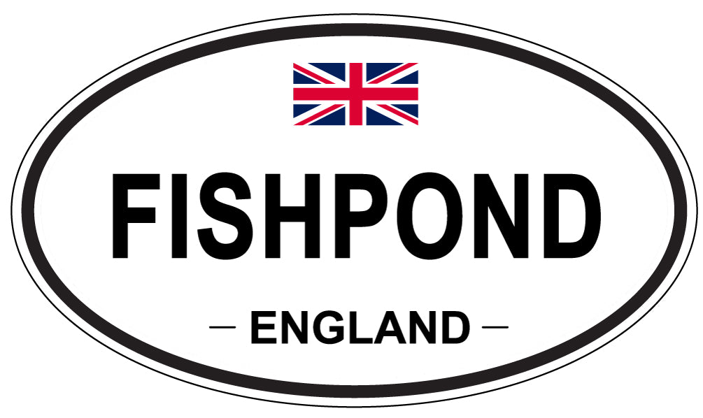 FISHPOND, England - Oval Magnet