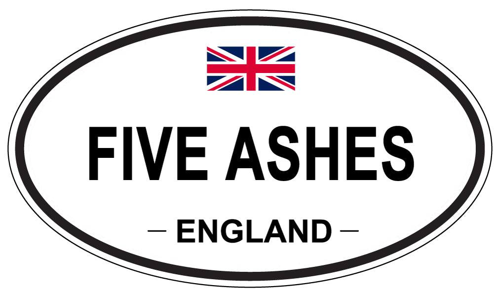 FIVE ASHES, England - Oval Magnet