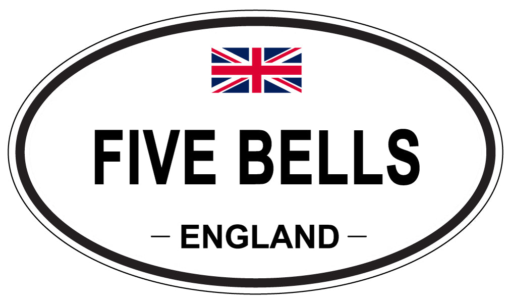 FIVE BELLS, England - Oval Magnet
