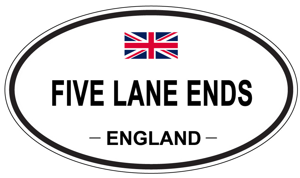 FIVE LANE ENDS, England - Oval Magnet