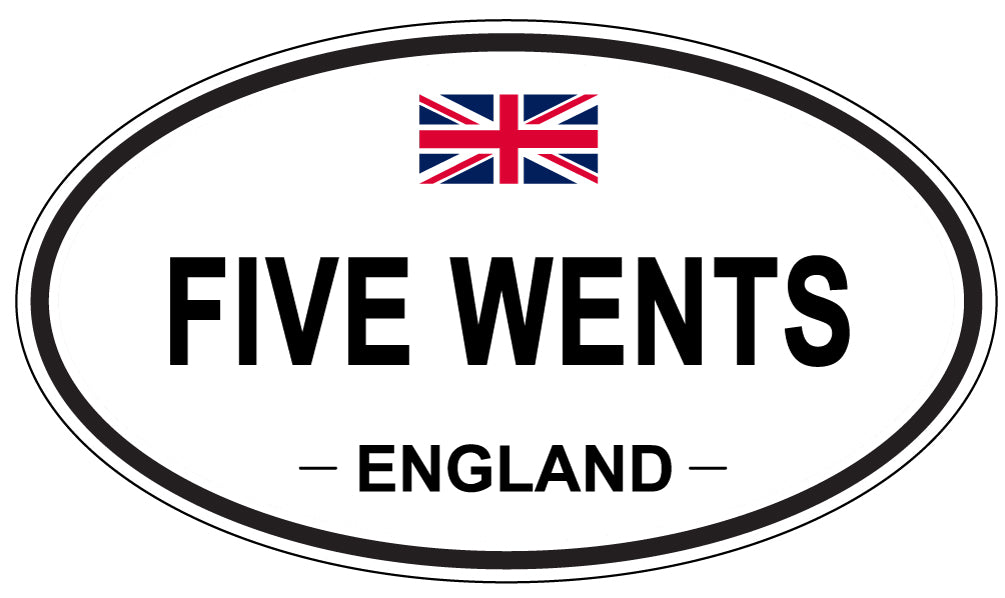 FIVE WENTS, England - Oval Magnet