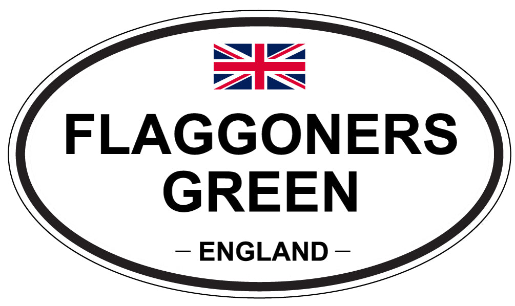 FLAGGONERS GREEN, England - Oval Magnet