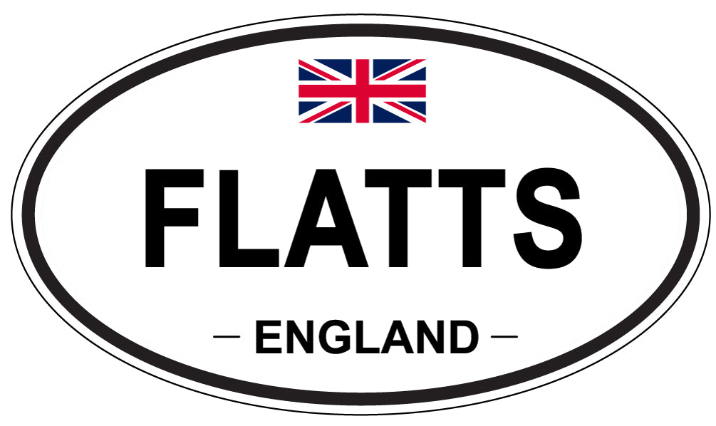 FLATTS, England - Oval Magnet