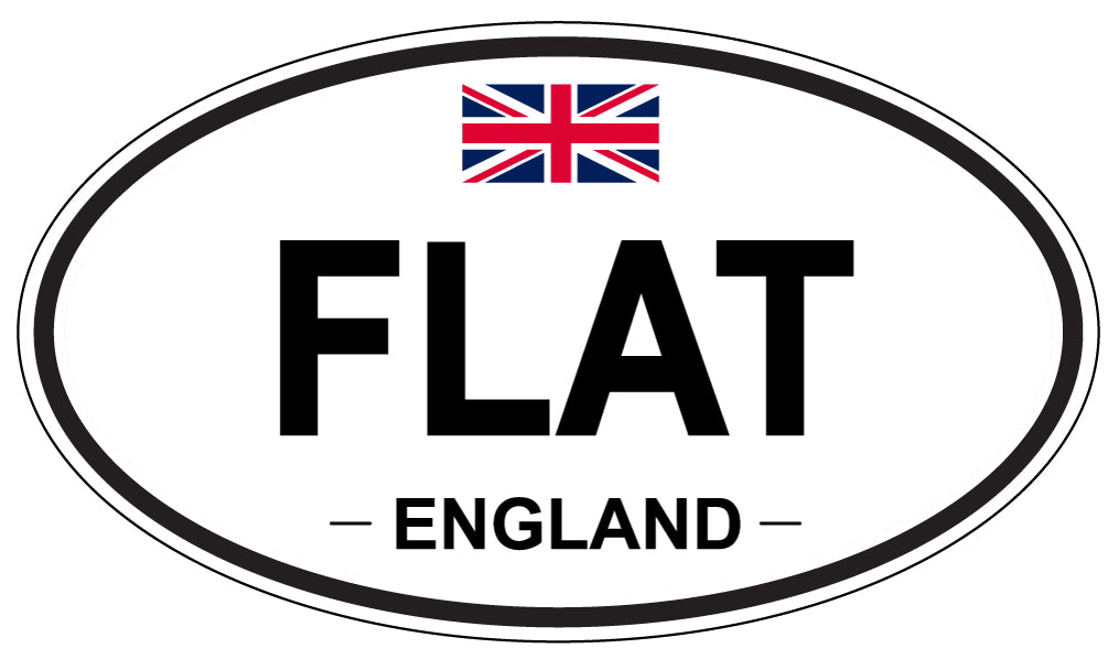 FLAT, England - Oval Magnet