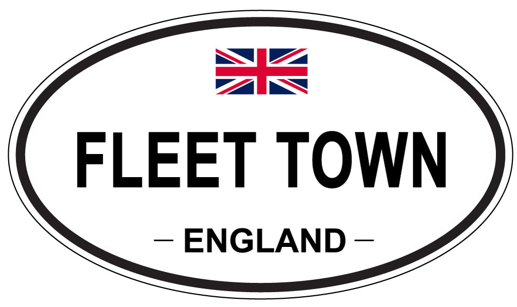 FLEET TOWN, England - Oval Magnet