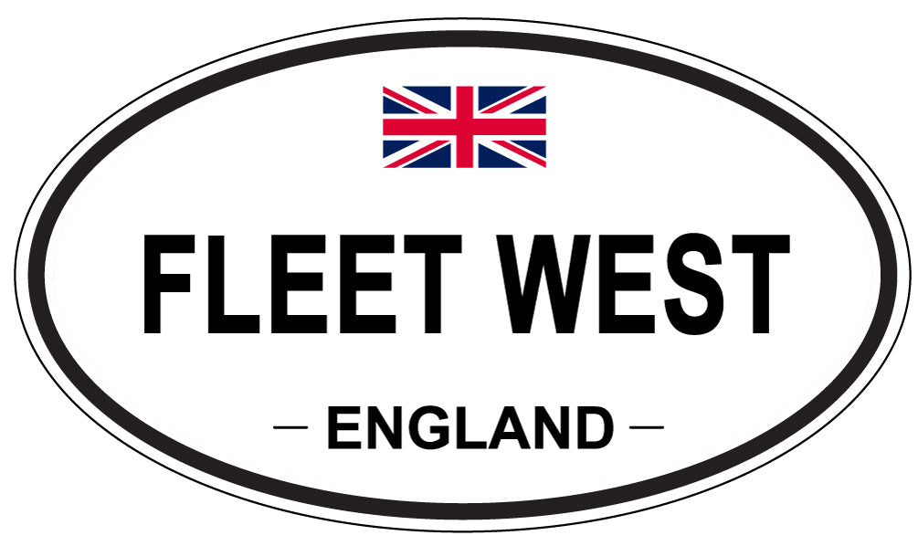 FLEET WEST, England - Oval Magnet
