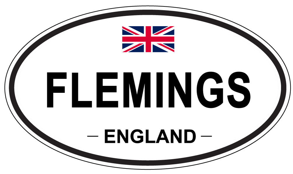 FLEMINGS, England - Oval Magnet