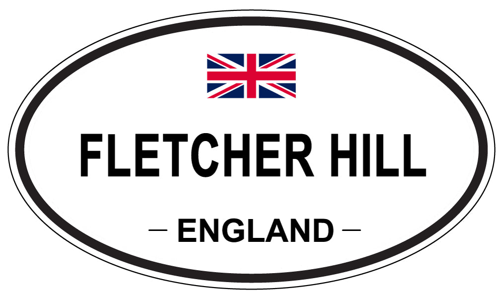 FLETCHER HILL, ENGLAND - Oval Sticker