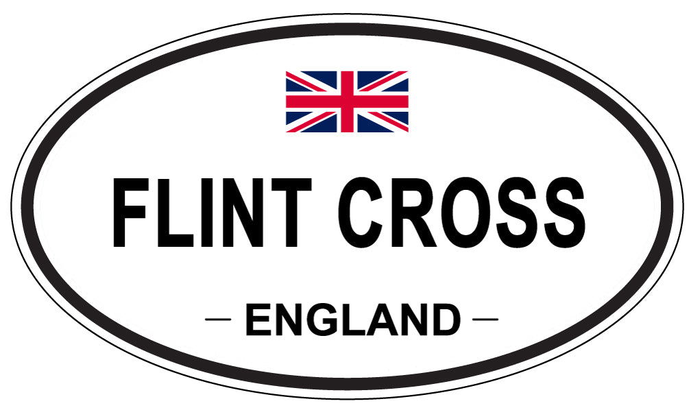 FLINT CROSS, England - Oval Magnet