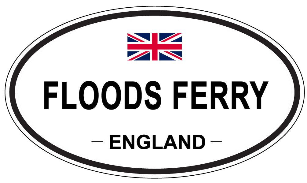 FLOODS FERRY, England - Oval Magnet