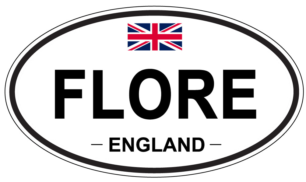 FLORE, England - Oval Magnet