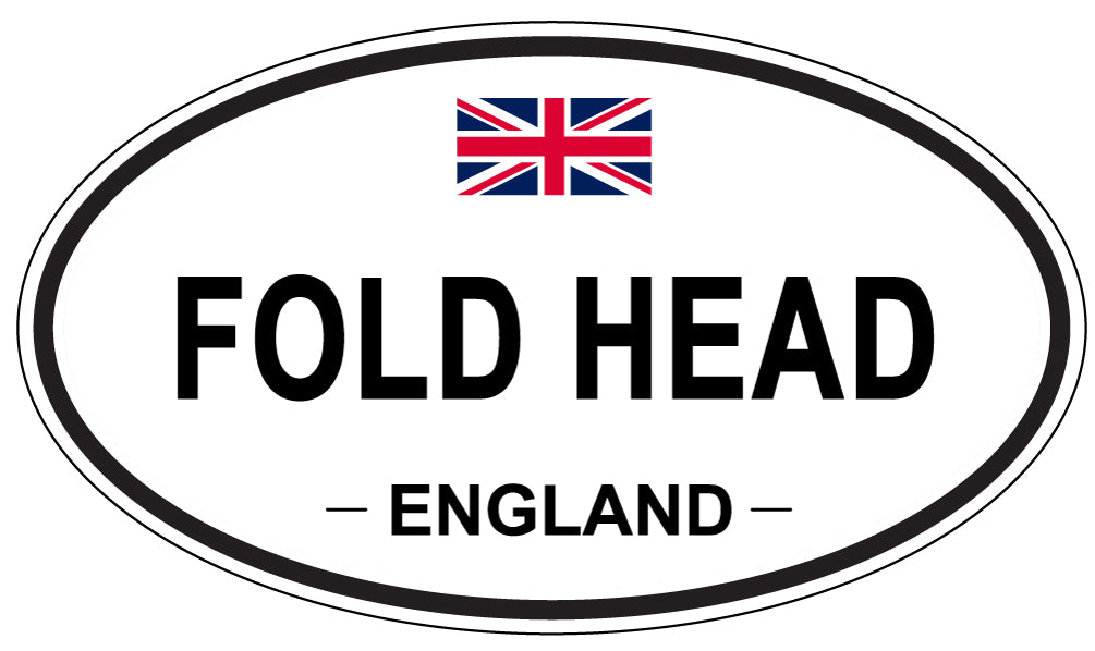 FOLD HEAD, ENGLAND - Oval Sticker
