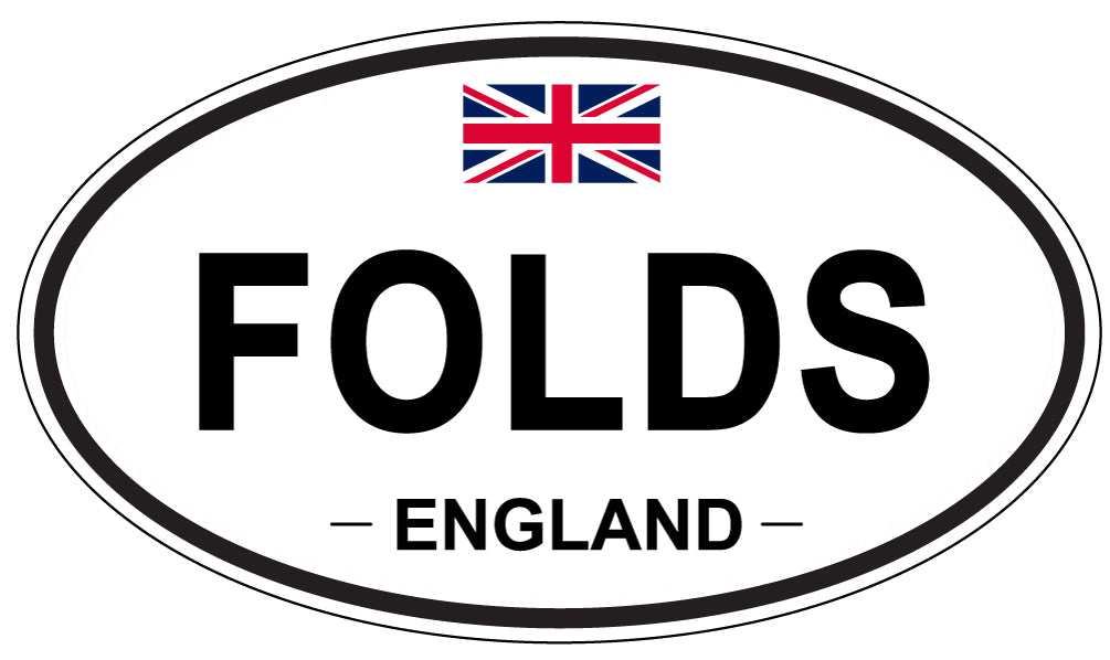 FOLDS, England - Oval Magnet