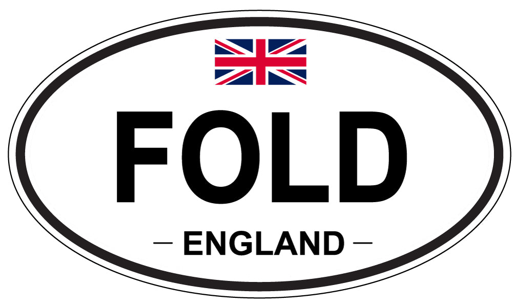 FOLD, England - Oval Magnet