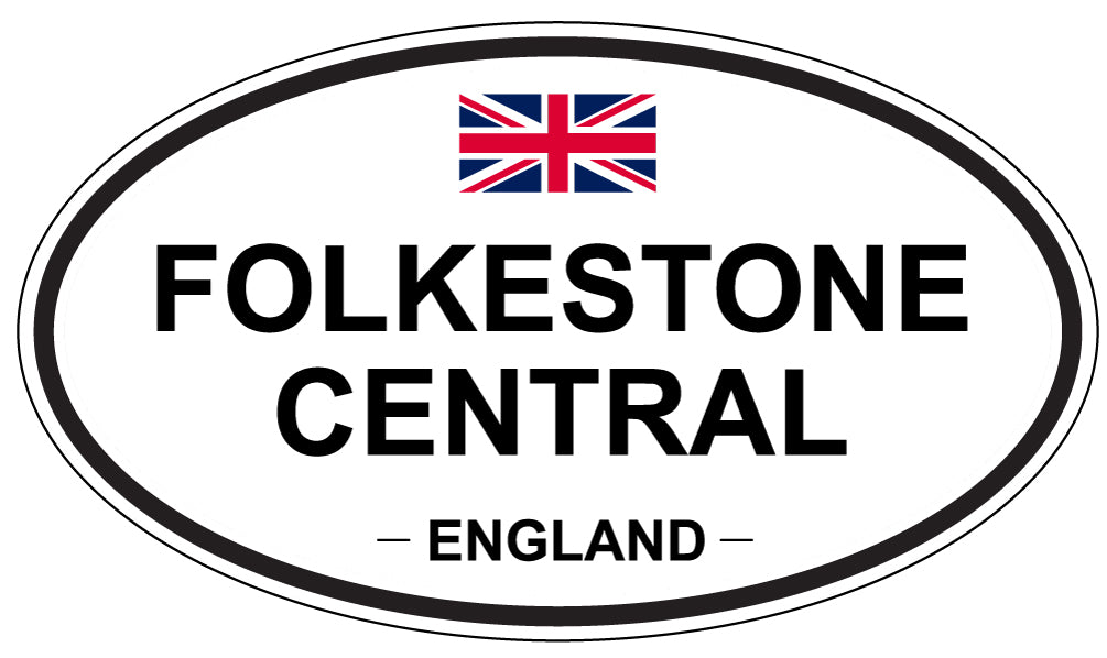 FOLKESTONE CENTRAL, England - Oval Magnet