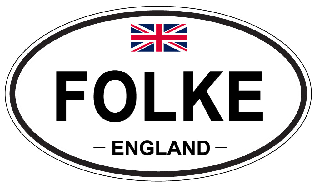 FOLKE, England - Oval Magnet