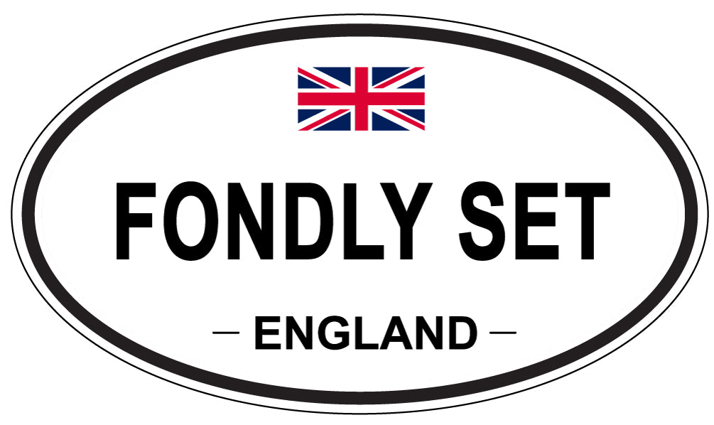 FONDLY SET, England - Oval Magnet