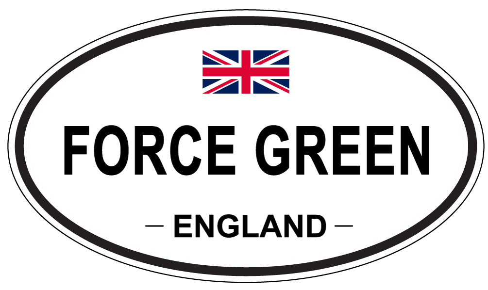 FORCE GREEN, England - Oval Magnet