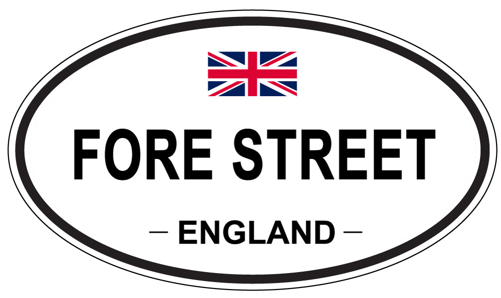 FORE STREET, England - Oval Magnet