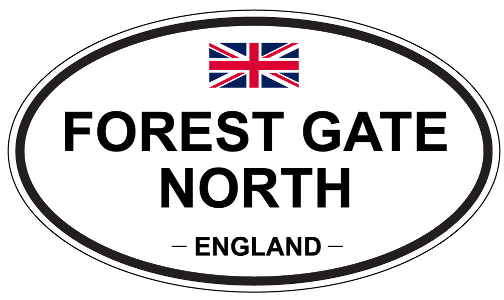 FOREST GATE NORTH, ENGLAND - Oval Sticker
