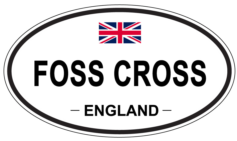 FOSS CROSS, England - Oval Magnet