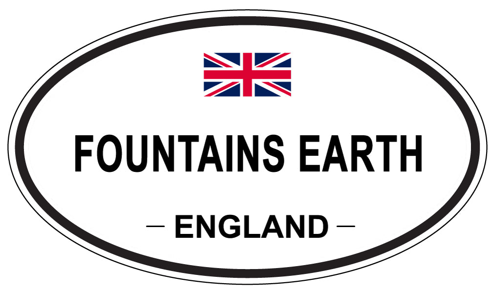 FOUNTAINS EARTH, England - Oval Magnet