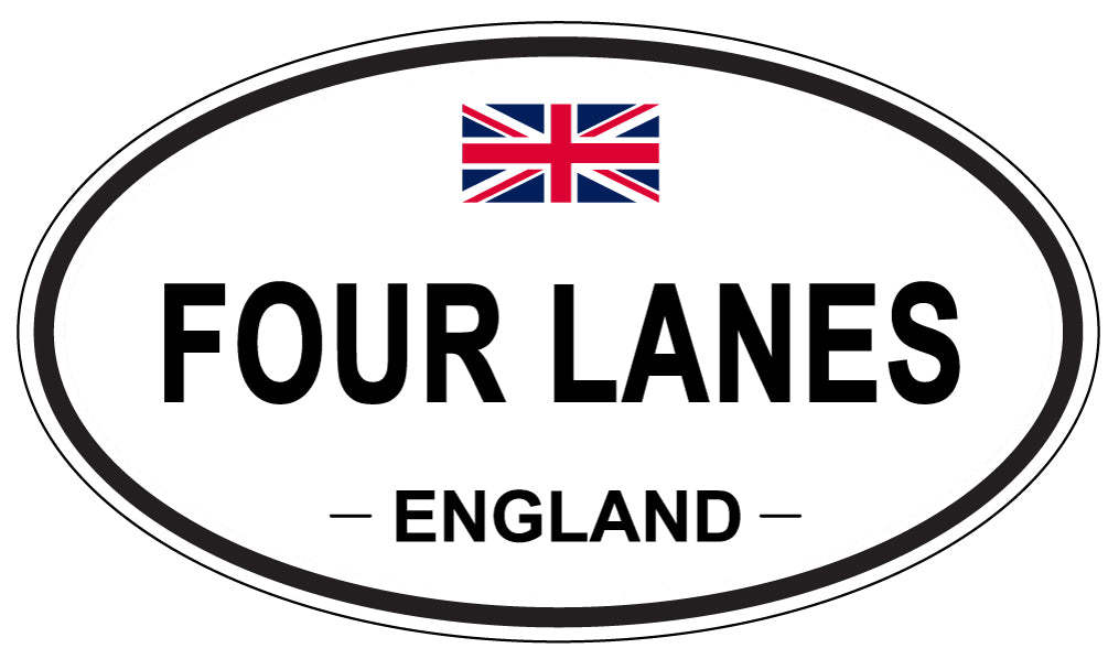 FOUR LANES, England - Oval Magnet