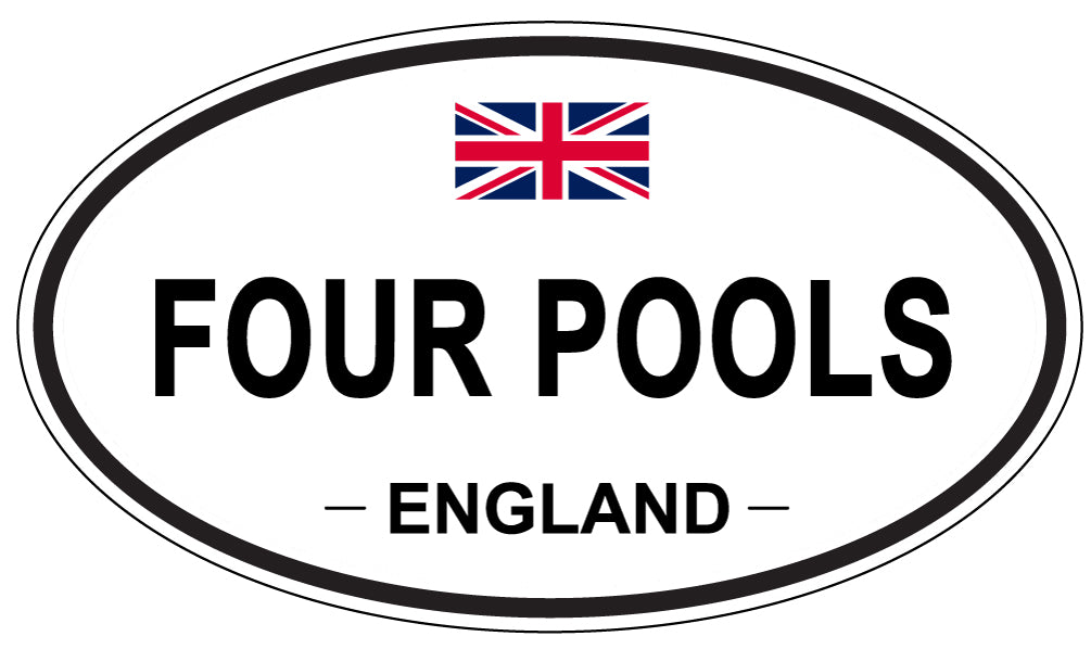 FOUR POOLS, England - Oval Magnet
