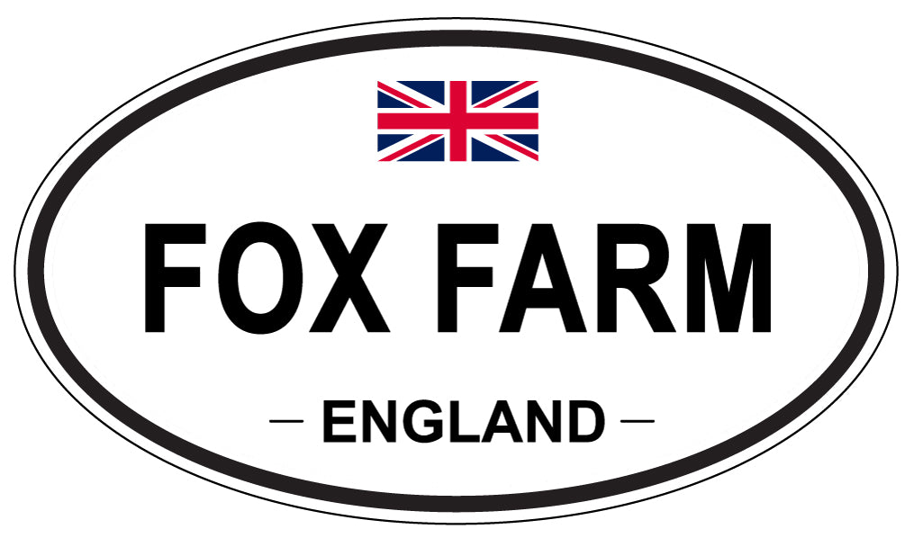 FOX FARM, England - Oval Magnet