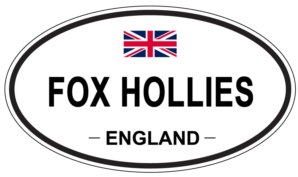 FOX HOLLIES, ENGLAND - Oval Sticker