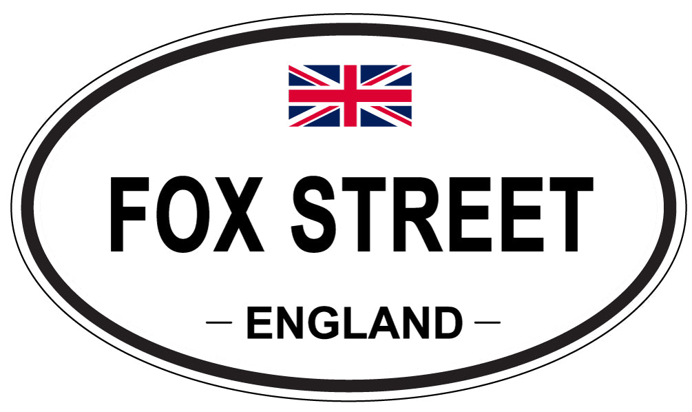 FOX STREET, England - Oval Magnet