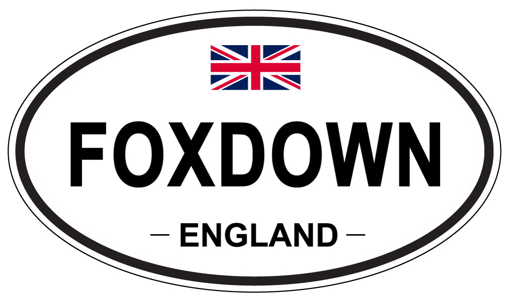 FOXDOWN, England - Oval Magnet
