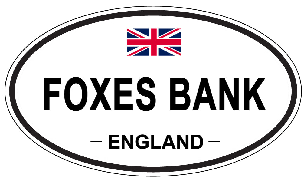 FOXES BANK, England - Oval Magnet