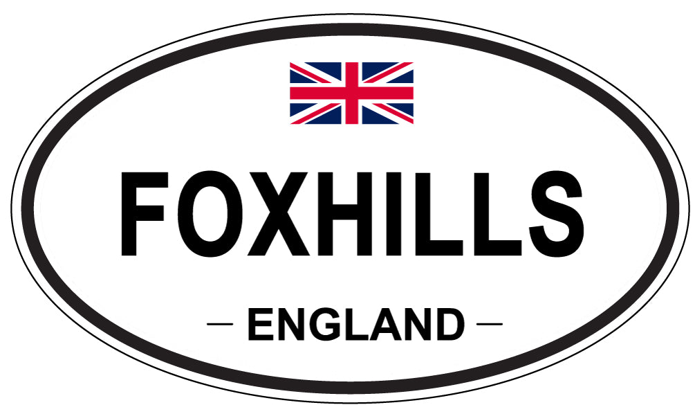 FOXHILLS, ENGLAND - Oval Sticker