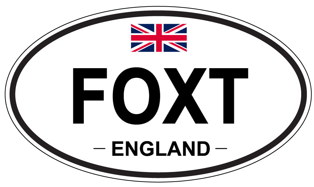 FOXT, England - Oval Magnet