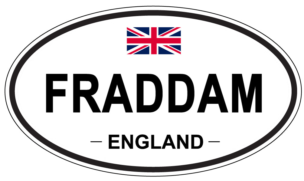 FRADDAM, ENGLAND - Oval Sticker