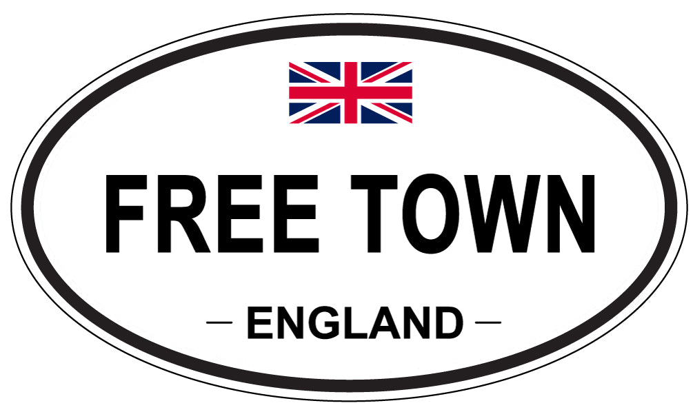 FREE TOWN, England - Oval Magnet