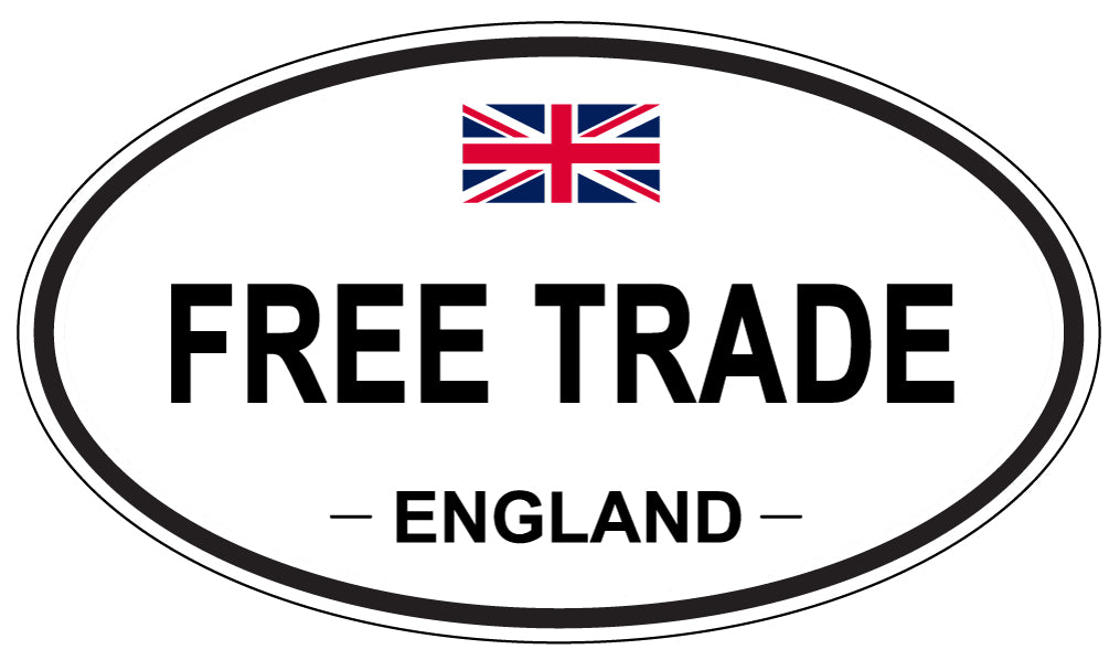 FREE TRADE, England - Oval Magnet
