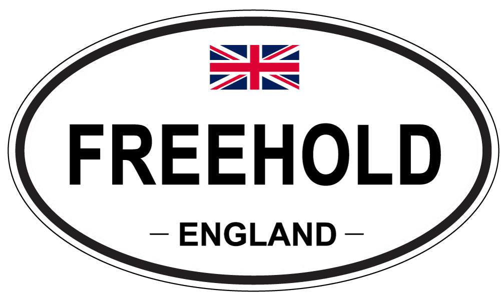 FREEHOLD, ENGLAND - Oval Sticker