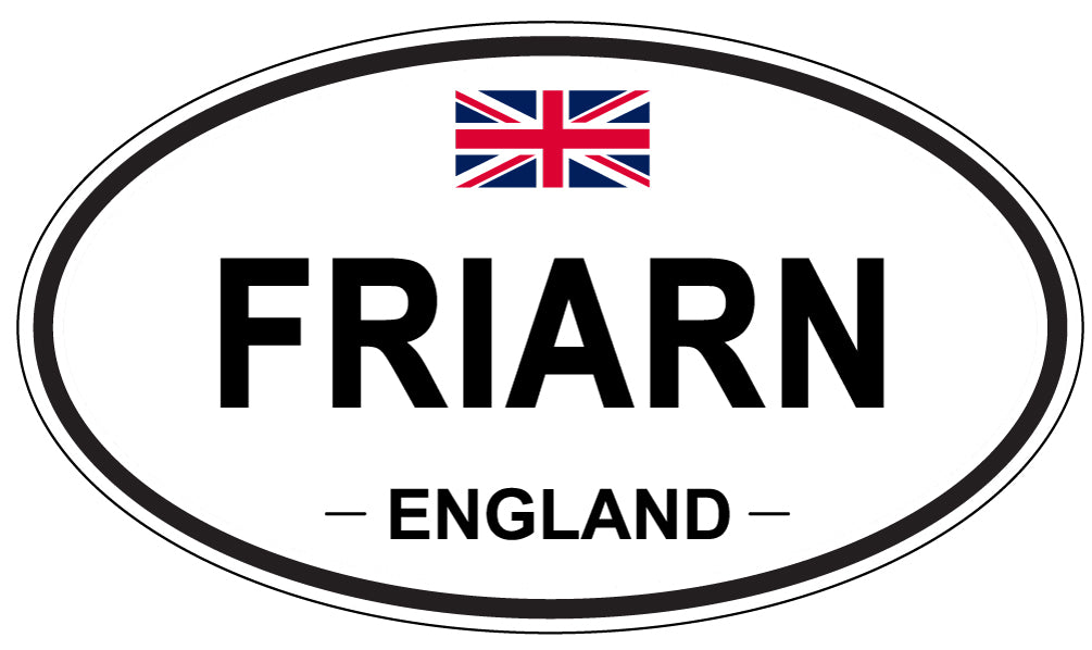 FRIARN, ENGLAND - Oval Sticker