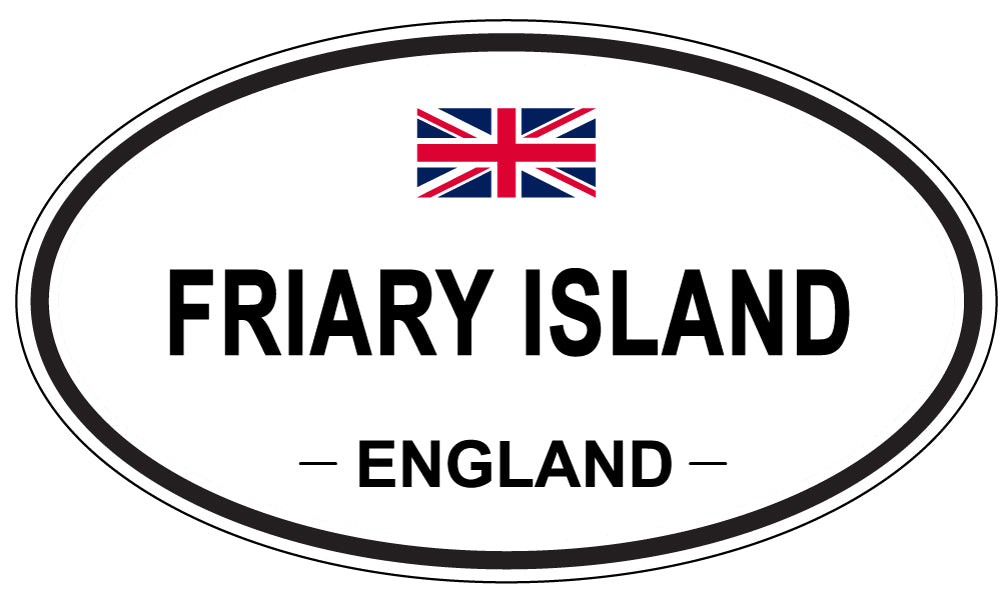 FRIARY ISLAND, England - Oval Magnet